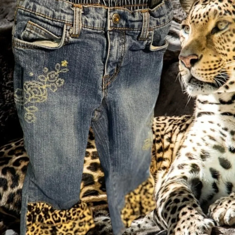 The Children's Place Leopard Ruffle Jeans